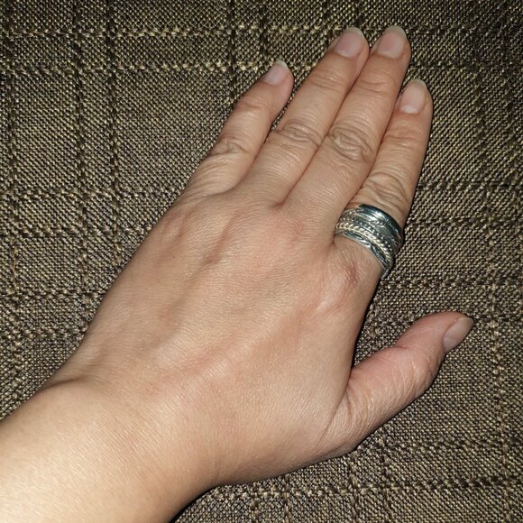 Rare Vintage Silpada 925 Sterling Silver Set of 5 Stackable Band Rings - Picture 13 of 13